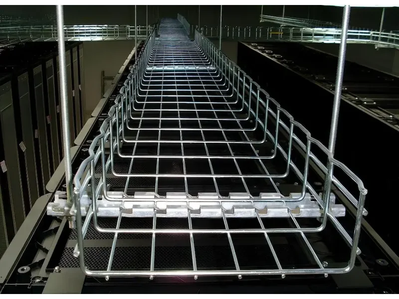 wire mesh cable tray installation application
